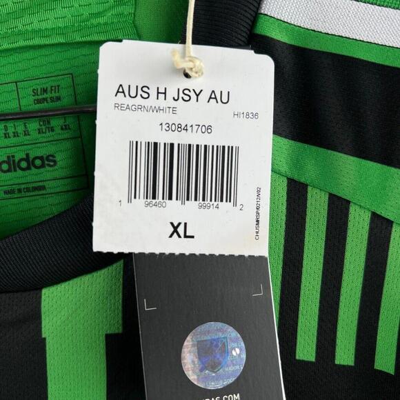 2023/24 Adidas Aeroready Austin FC MLS Soccer Jersey Mens XL  Yeti Green & Black - Picture 6 of 9